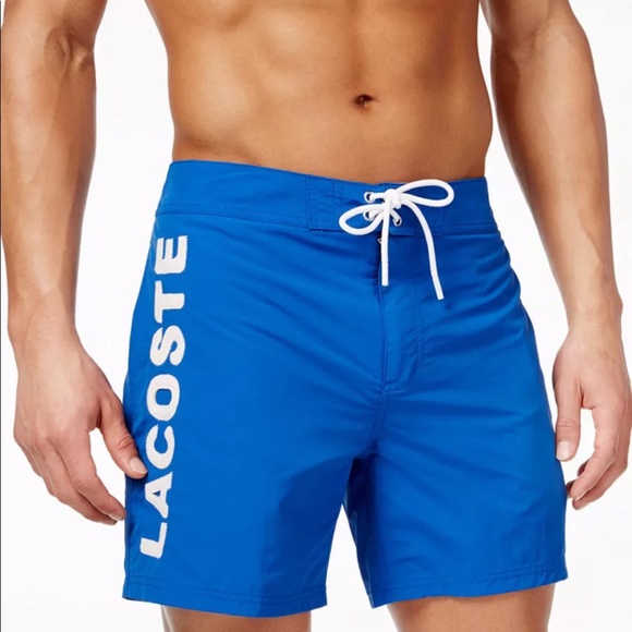 lacoste men's swim shorts